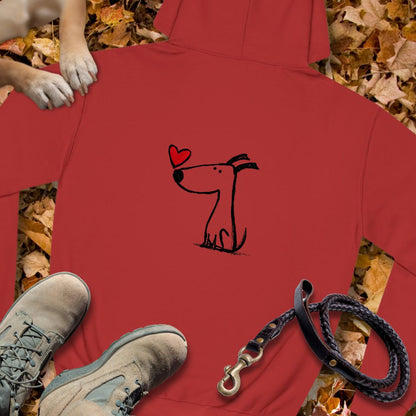 Kleiner Hund mit Herz - Vorne & Hinten - Unisex Hoodie Classic Fit
