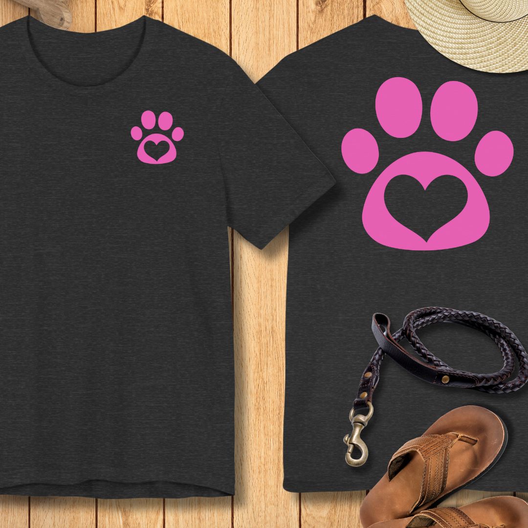 Love in Pink - Vorne & Hinten - T-Shirt Unisex Modern Fit Premium Qualität