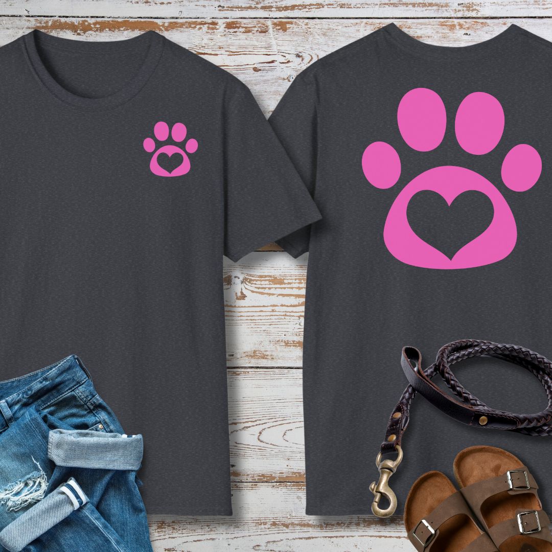 Love in Pink - Vorne & Hinten - T-Shirt Unisex Classic Fit - Bequemer Klassiker