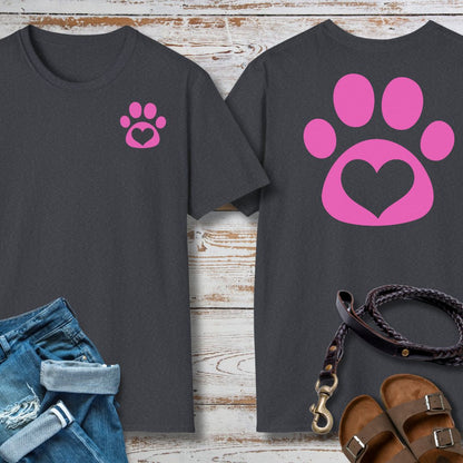 Love in Pink - Vorne & Hinten - T-Shirt Unisex Classic Fit - Bequemer Klassiker