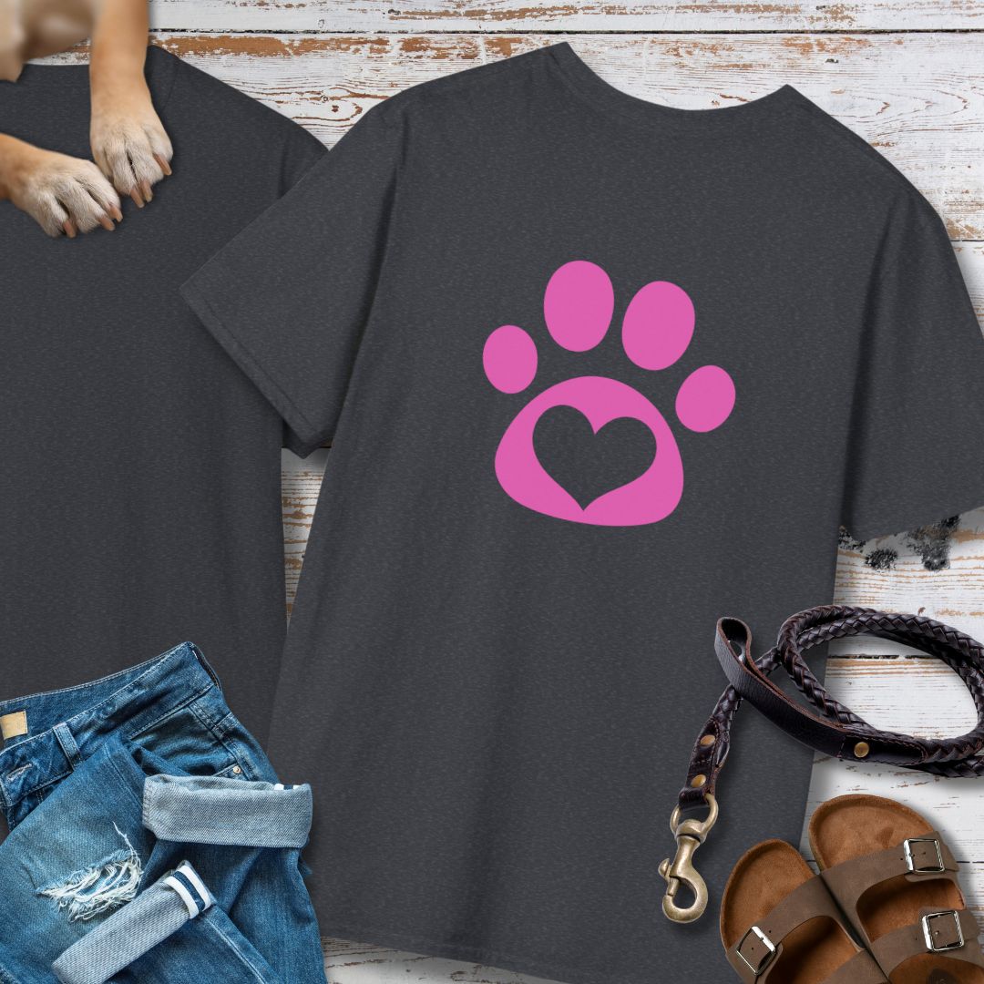 Love in Pink - Nur Hinten - T-Shirt Unisex Classic Fit - Bequemer Klassiker