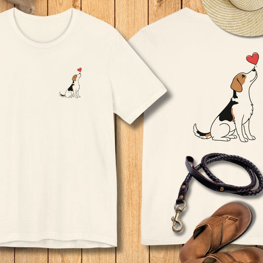 Herzenshunde - Beagle - Vorne & Hinten - T-Shirt Unisex Modern Fit - Weich & Leicht