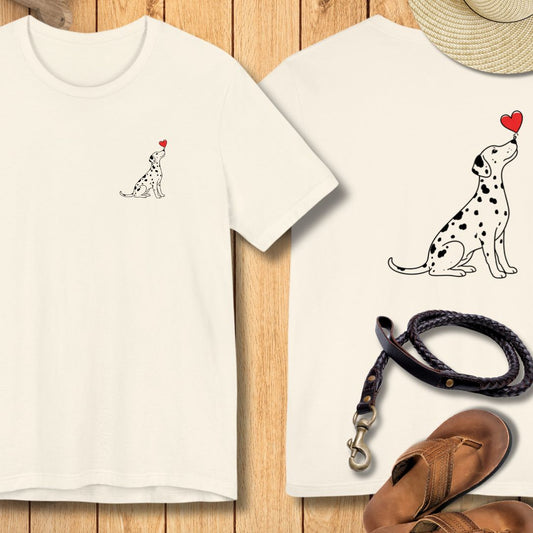 Herzenshunde - Dalmatiner - Vorne & Hinten - T-Shirt Unisex Modern Fit - Weich & Leicht