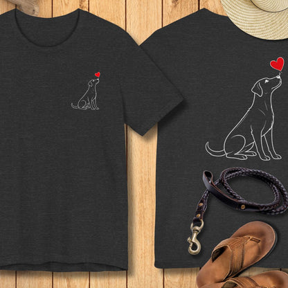 Herzenshunde - Ridgeback - Vorne & Hinten - T-Shirt Unisex Modern Fit - Weich & Leicht