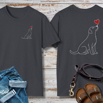 Herzenshunde - Labrador - Vorne & Hinten - T-Shirt Unisex Classic Fit - Bequemer Klassiker