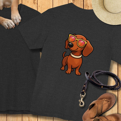 Cooler Dackel - Nur Hinten - T-Shirt Unisex Modern Fit - Weich & Leicht