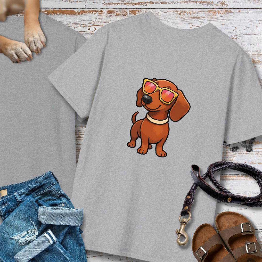 Cooler Dackel - Nur Hinten - T-Shirt Unisex Classic Fit - Bequemer Klassiker