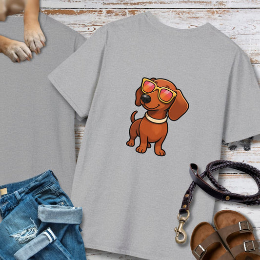 Cooler Dackel - Nur Hinten - T-Shirt Unisex Classic Fit Standard Qualität