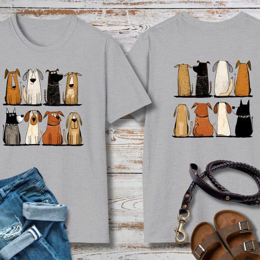 Acht Hunde - Vorne & Hinten - T-Shirt Unisex Classic Fit - Bequemer Klassiker