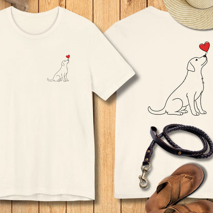 Herzenshunde - Labrador - Vorne & Hinten - T-Shirt Unisex Modern Fit - Weich & Leicht