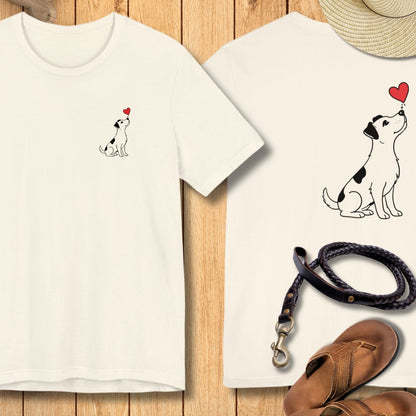 Herzenshunde - Jack Russel - Vorne & Hinten - T-Shirt Unisex Modern Fit - Weich & Leicht