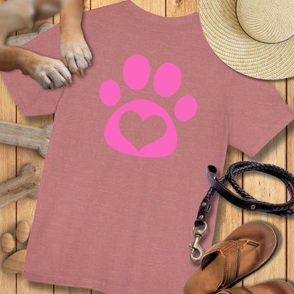 Love in Pink - Vorne & Hinten - T-Shirt Unisex Modern Fit Premium Qualität