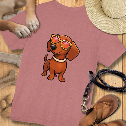 Cooler Dackel - Nur Hinten - T-Shirt Unisex Modern Fit - Weich & Leicht