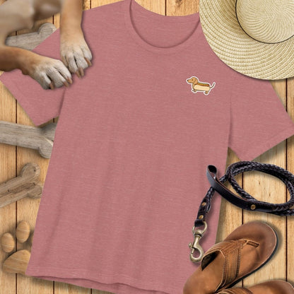 Hot Dog Dackel - Vorne & Hinten - T-Shirt Unisex Modern Fit Premium Qualität