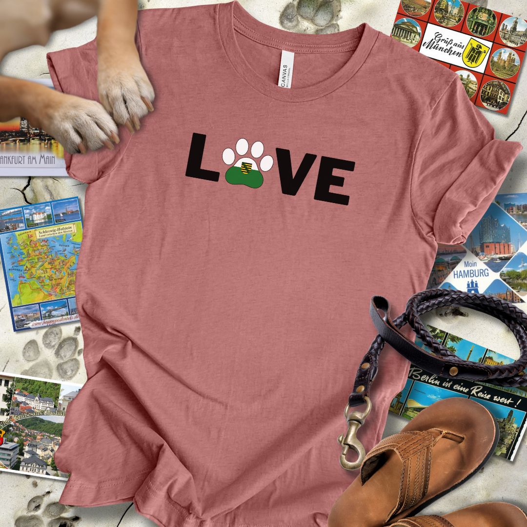 Love Pfote - Sachsen - T-Shirt Unisex Slim Fit