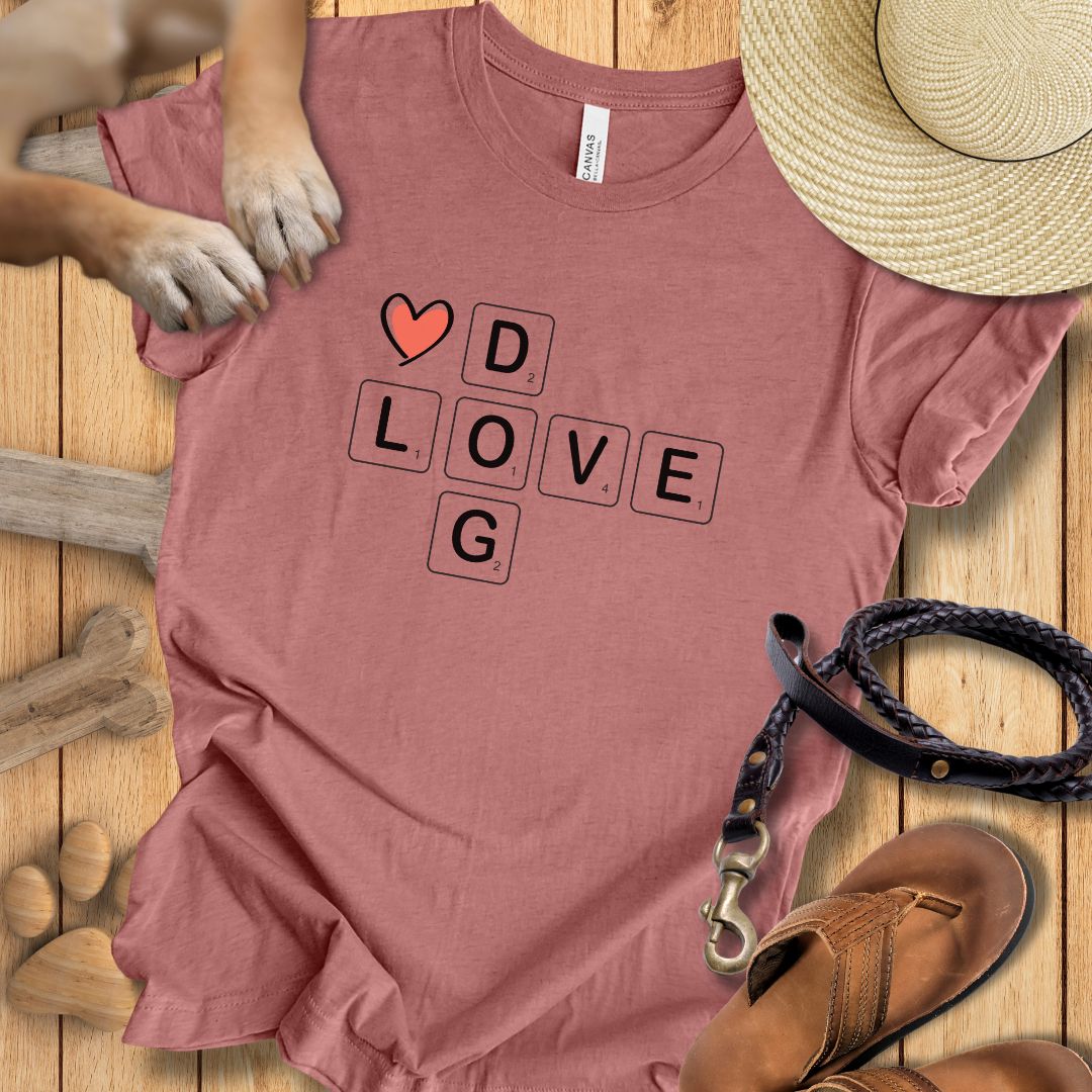 Scrabble Dog Love - T-Shirt Unisex Slim Fit