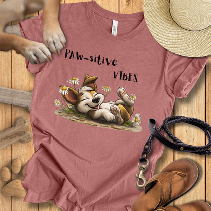 Paw-sitive Vibes - T-Shirt Unisex Modern Fit Premium Qualität