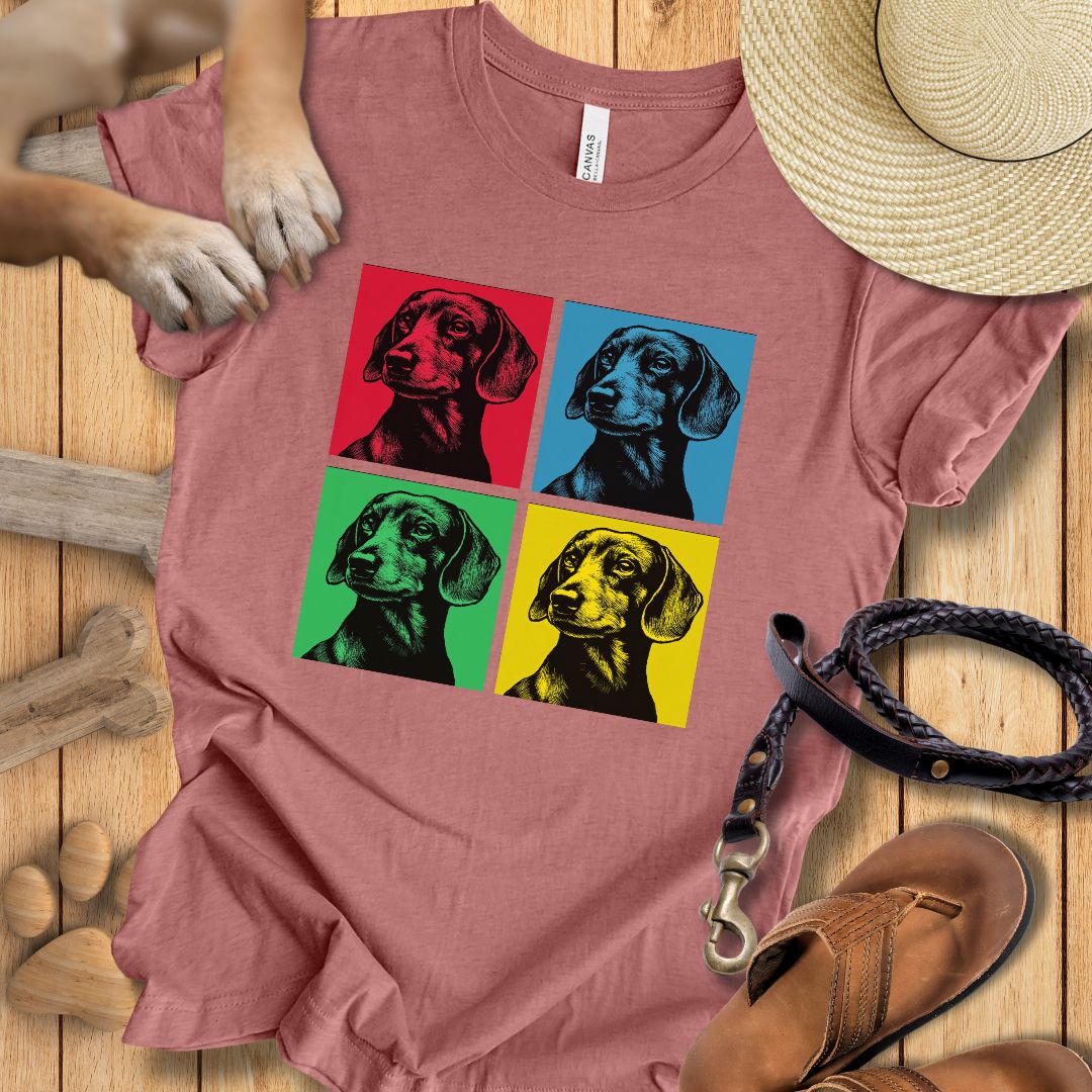 Pop Art Dackel - T-Shirt Unisex Slim Fit
