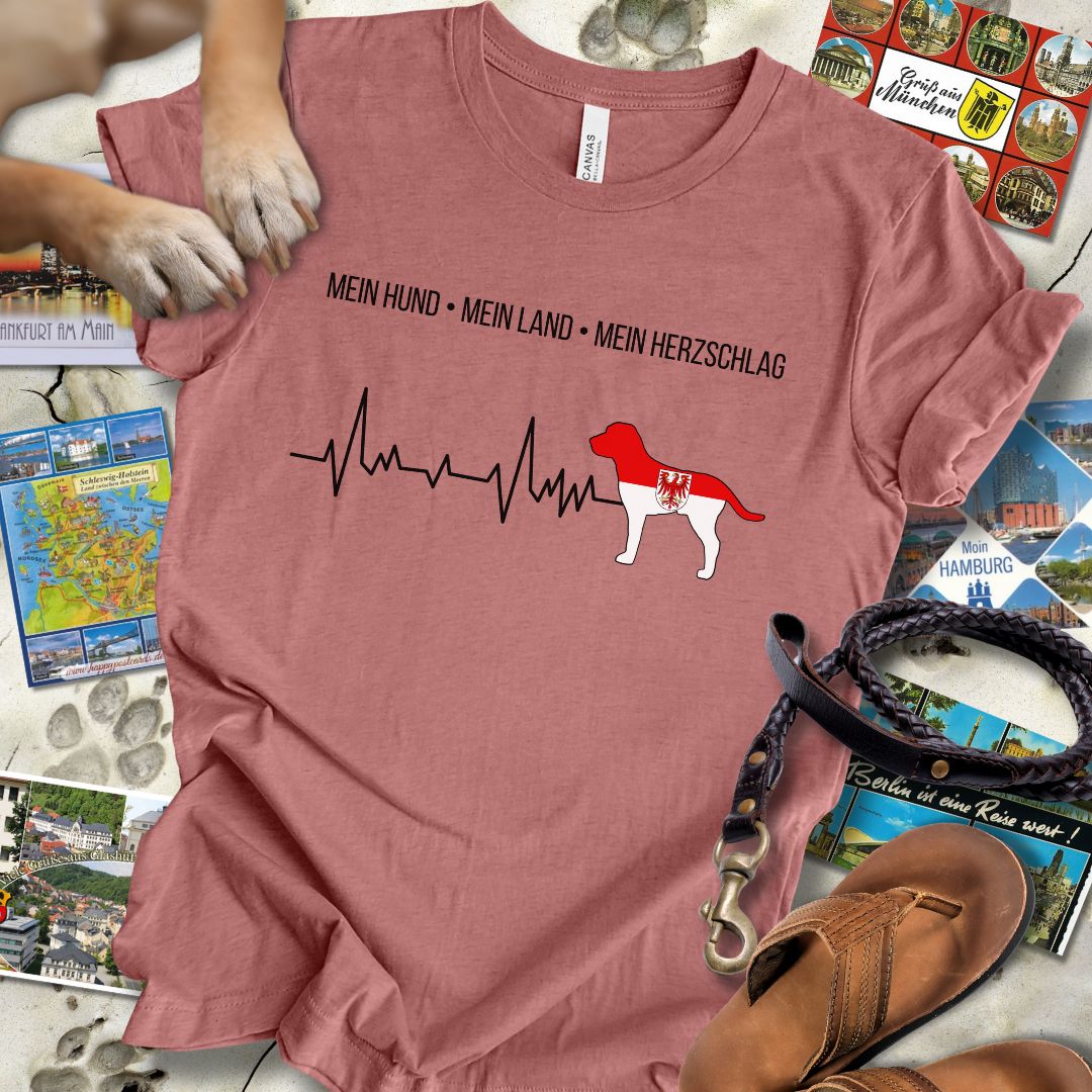 Mein Hund, Mein Land, Mein Herzschlag - Brandenburg - T-Shirt Unisex Slim Fit
