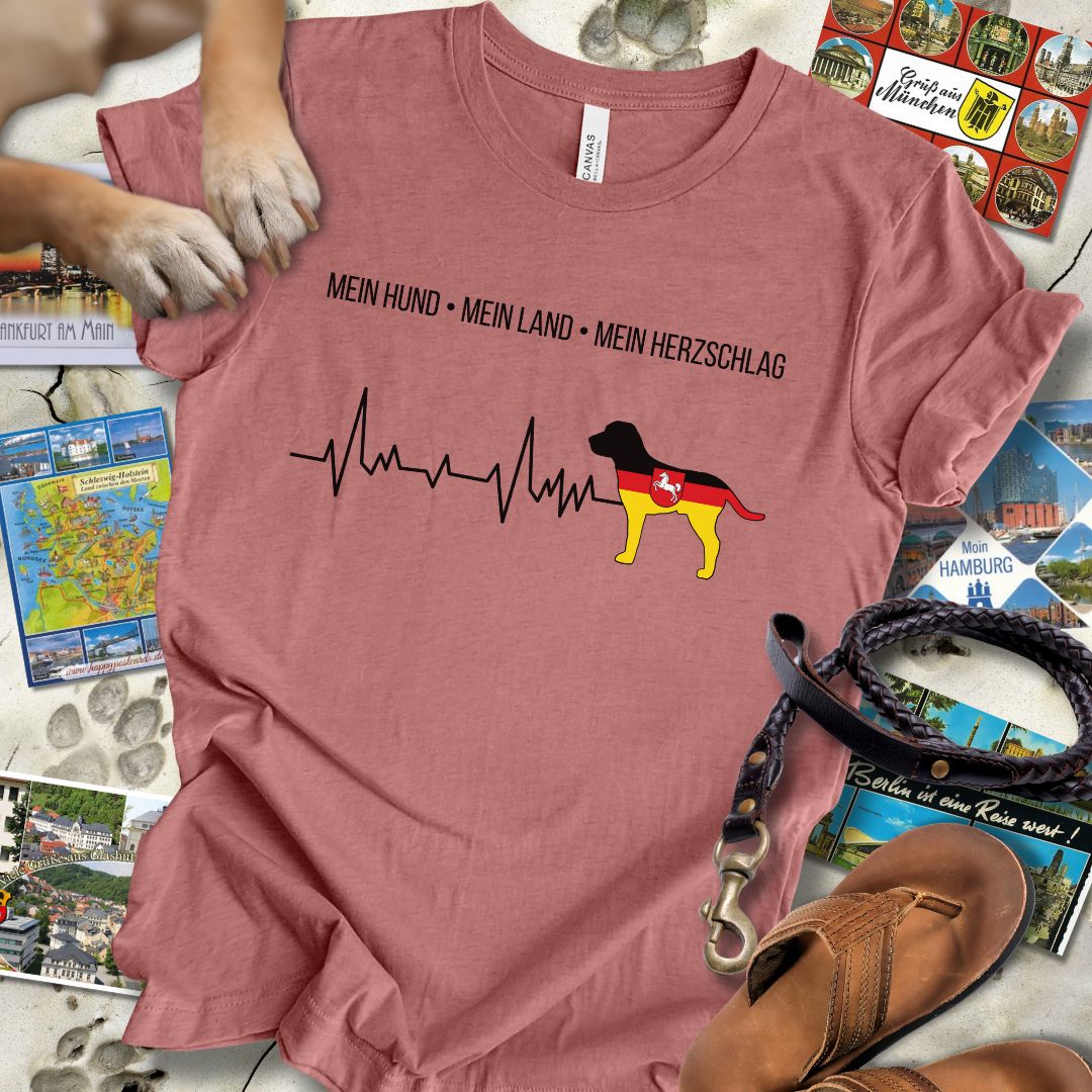 Mein Hund, Mein Land, Mein Herzschlag - Niedersachsen - T-Shirt Unisex Slim Fit