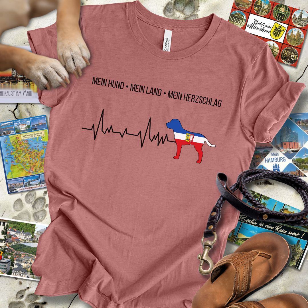 Mein Hund, Mein Land, Mein Herzschlag - Schleswig Holstein - T-Shirt Unisex Slim Fit