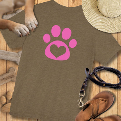 Love in Pink - Nur Hinten - T-Shirt Unisex Modern Fit - Weich & Leicht