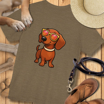 Cooler Dackel - Nur Hinten - T-Shirt Unisex Modern Fit - Weich & Leicht