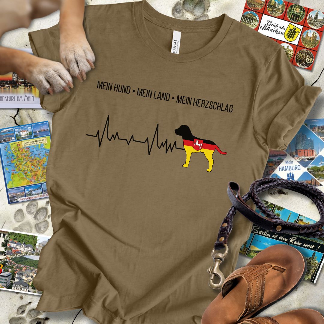 Mein Hund, Mein Land, Mein Herzschlag - Niedersachsen - T-Shirt Unisex Slim Fit