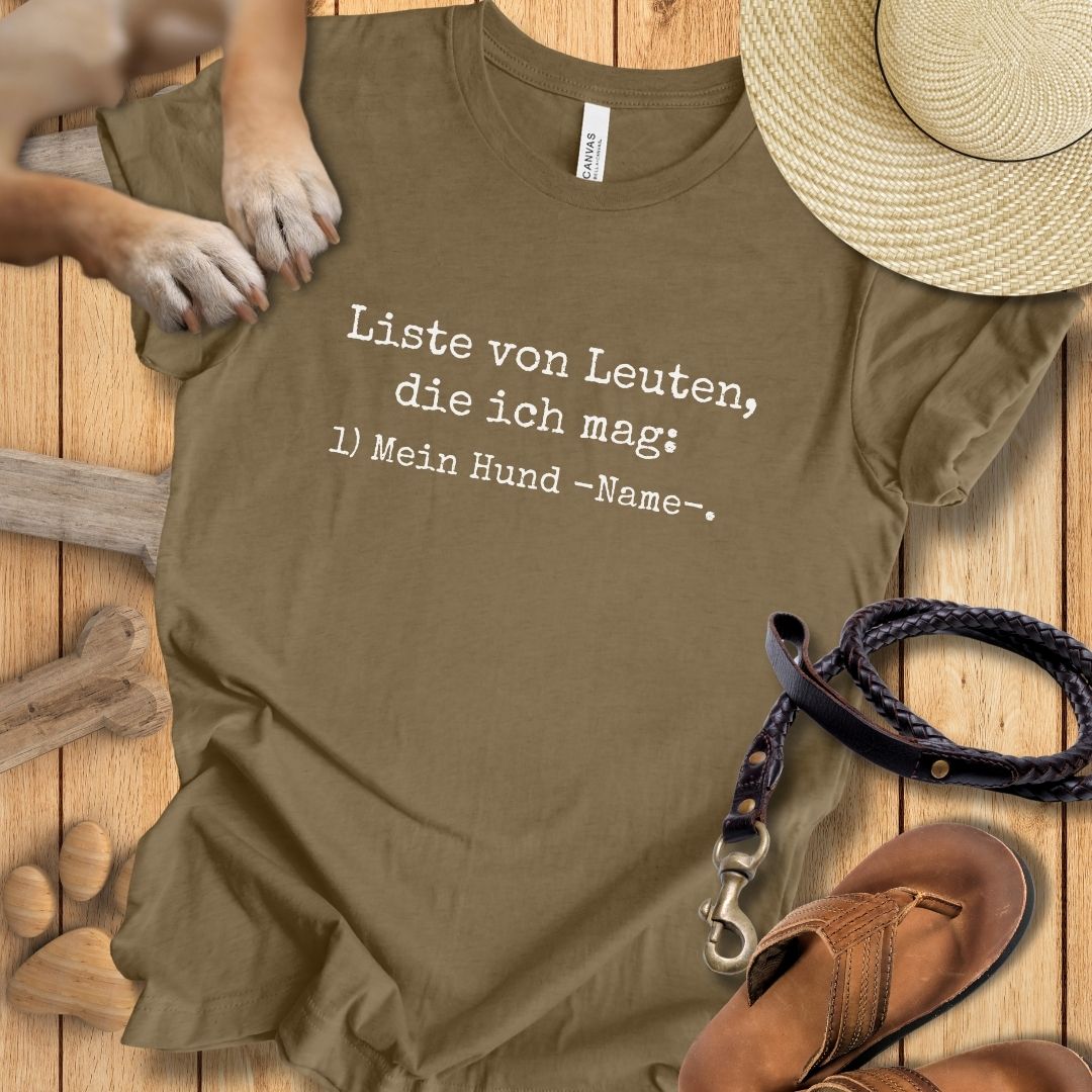 Liste von Leuten, die ich mag - Personalisierbar - T-Shirt Unisex Modern Fit - Weich & Leicht