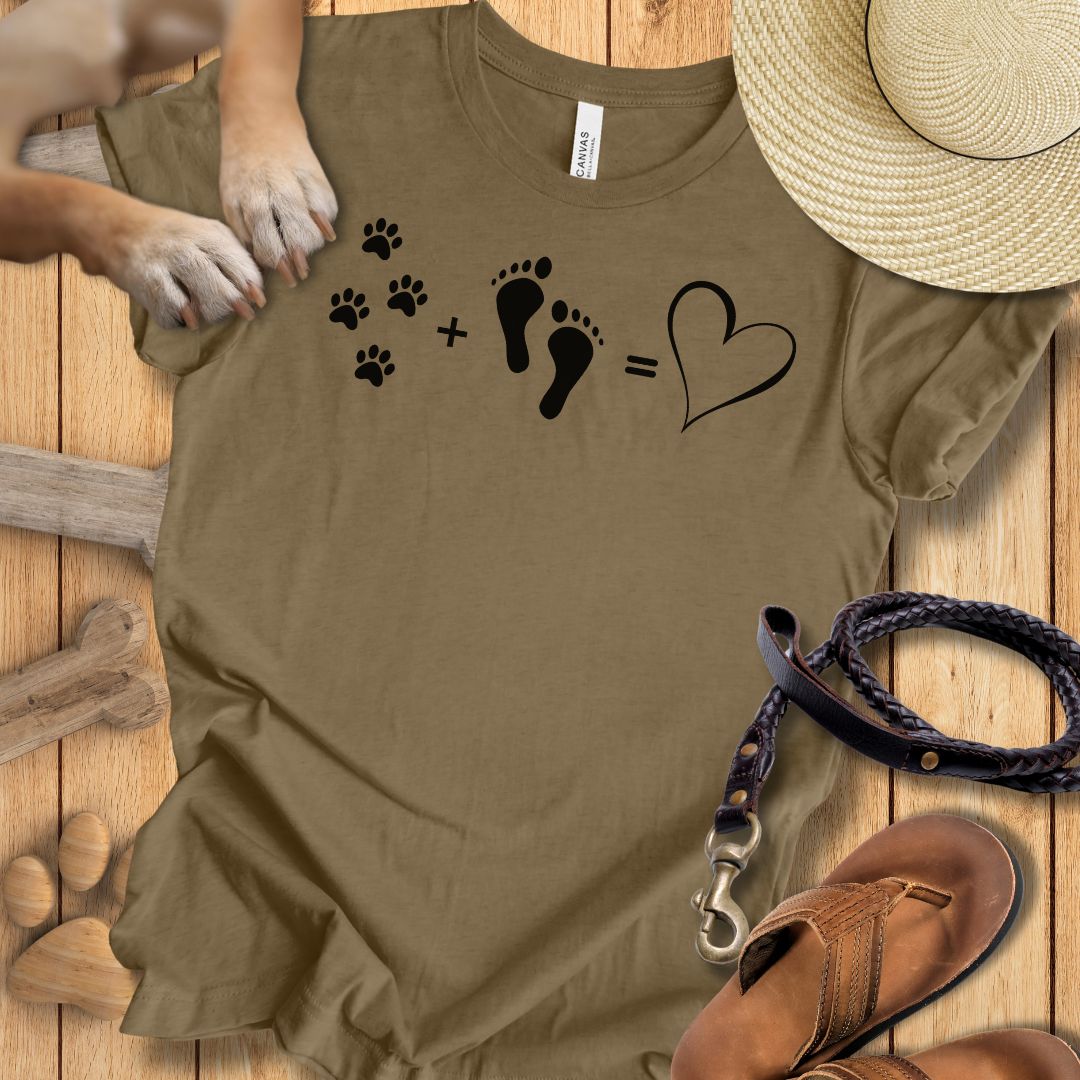 Pfoten + Füsse = Liebe - T-Shirt Unisex Modern Fit - Weich & Leicht