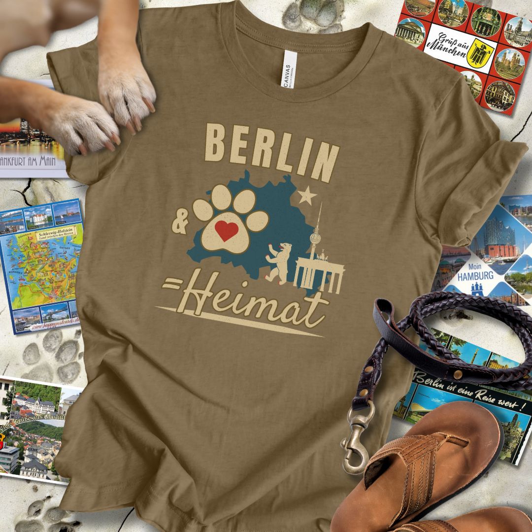 Berlin Love & Hund = Heimat - T-Shirt Unisex Modern Fit - Weich & Leicht