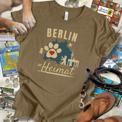 Berlin Love & Hund = Heimat - T-Shirt Unisex Modern Fit - Weich & Leicht