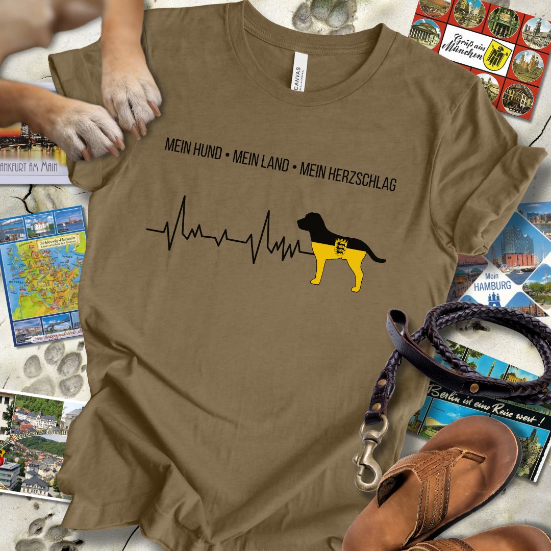 Mein Hund, Mein Land, Mein Herzschlag - Baden-Württemberg - T-Shirt Unisex Slim Fit