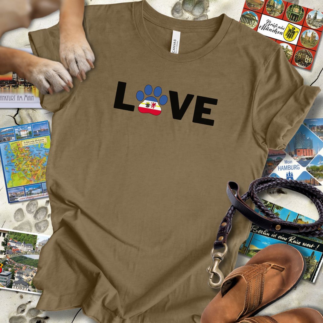 Love Pfote - Mecklenburg-Vorpommern - T-Shirt Unisex Slim Fit