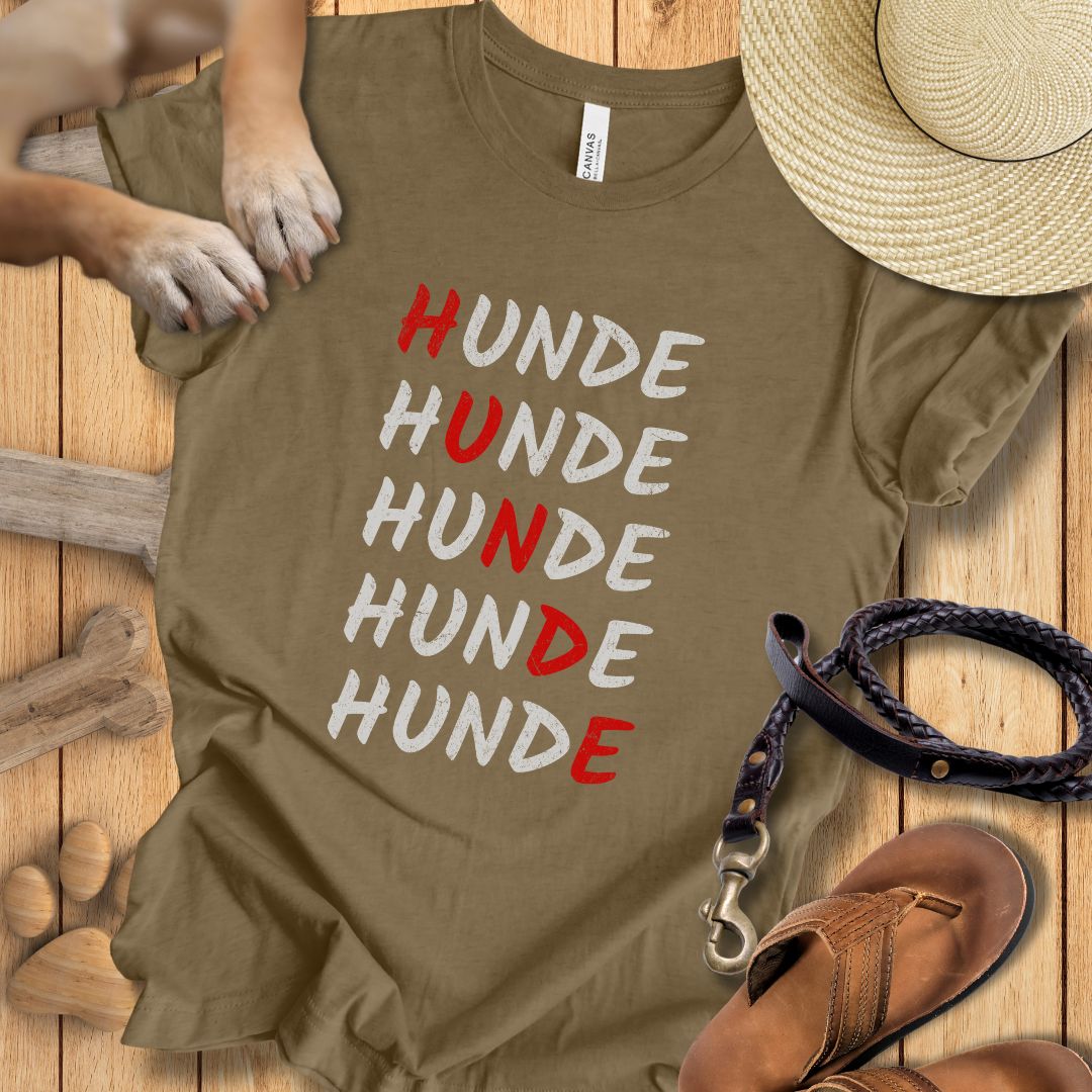 HUNDE Reihenweise - T-Shirt Unisex Modern Fit - Weich & Leicht