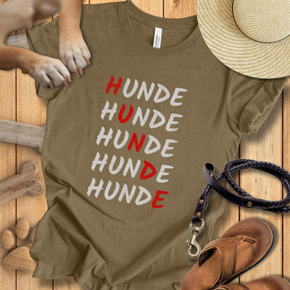 HUNDE Reihenweise - T-Shirt Unisex Modern Fit - Weich & Leicht