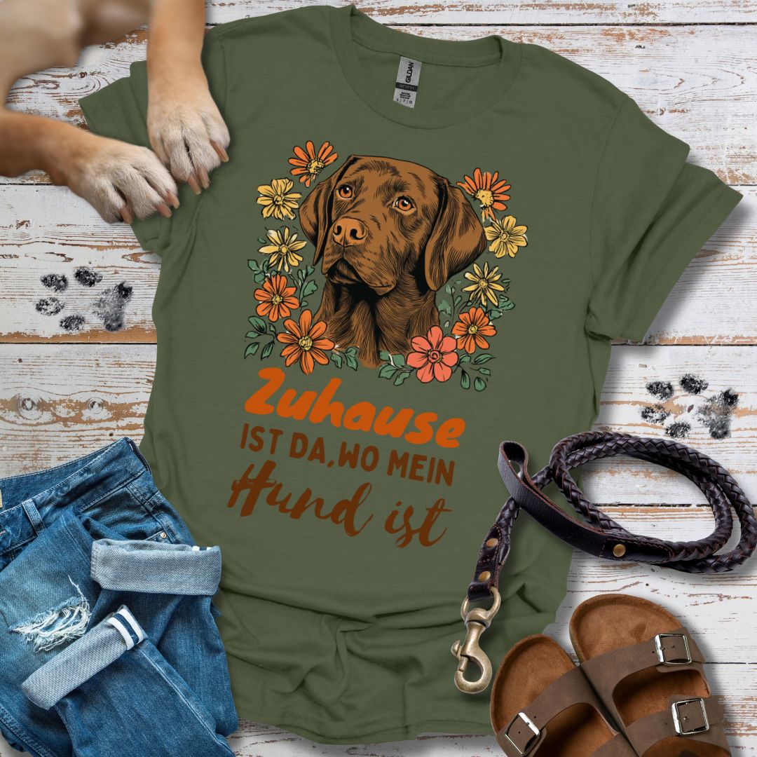 Zuhause ist da wo mein Hund ist - Labrador - T-Shirt Unisex Relaxed Fit