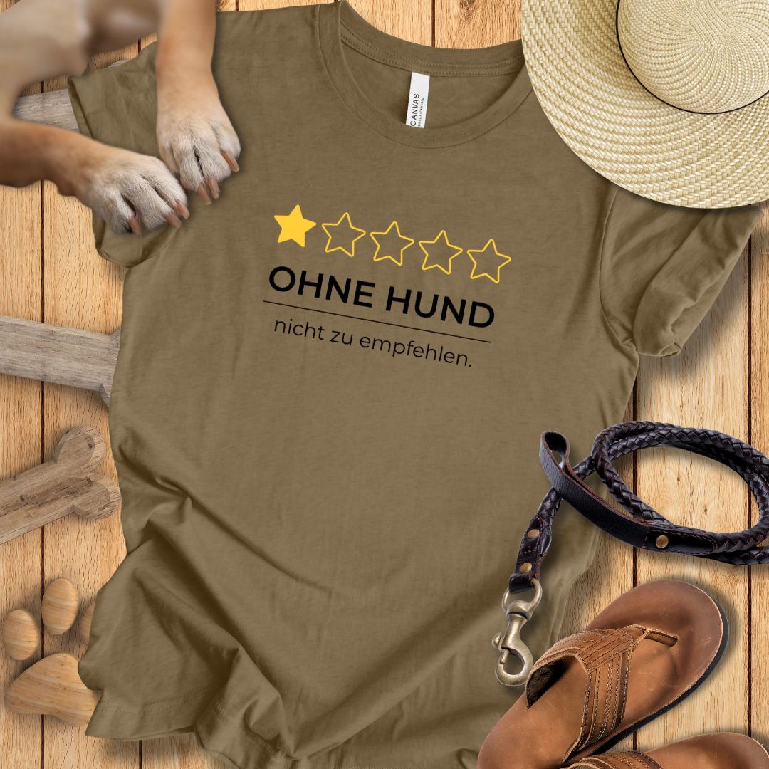 Ohne Hund Rezension - T-Shirt Unisex Modern Fit - Weich & Leicht