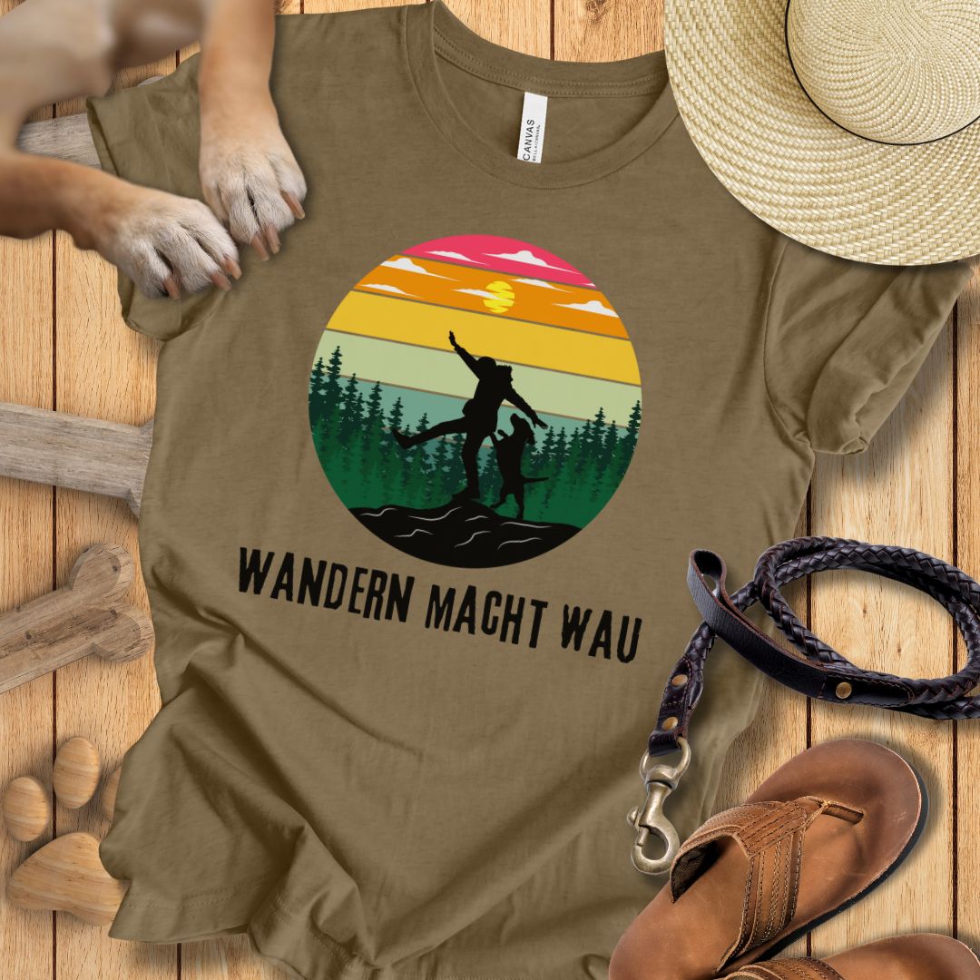 Wandern macht Wau - T-Shirt Unisex Modern Fit - Weich & Leicht