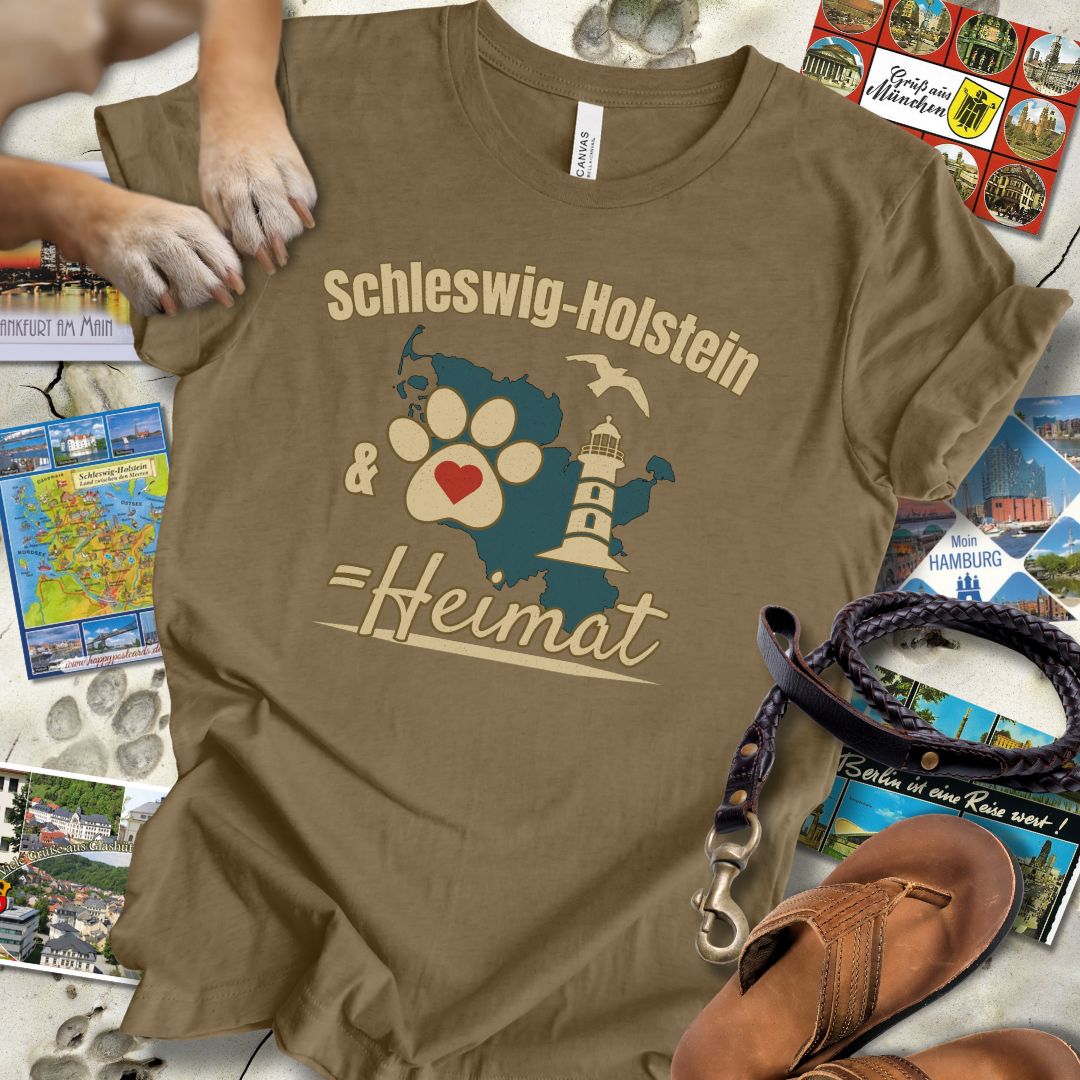 Schleswig-Holstein & Hund = Heimat - T-Shirt Unisex Modern Fit - Weich & Leicht