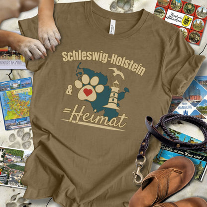 Schleswig-Holstein & Hund = Heimat - T-Shirt Unisex Modern Fit - Weich & Leicht