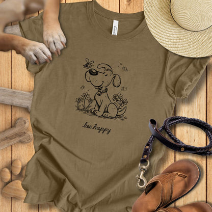Bee happy - T-Shirt Damen Modern Fit - Weich & Leicht