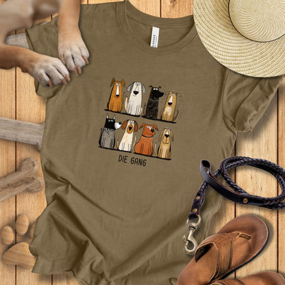 Acht Hunde "Die Gang" - T-Shirt Unisex Modern Fit - Weich & Leicht