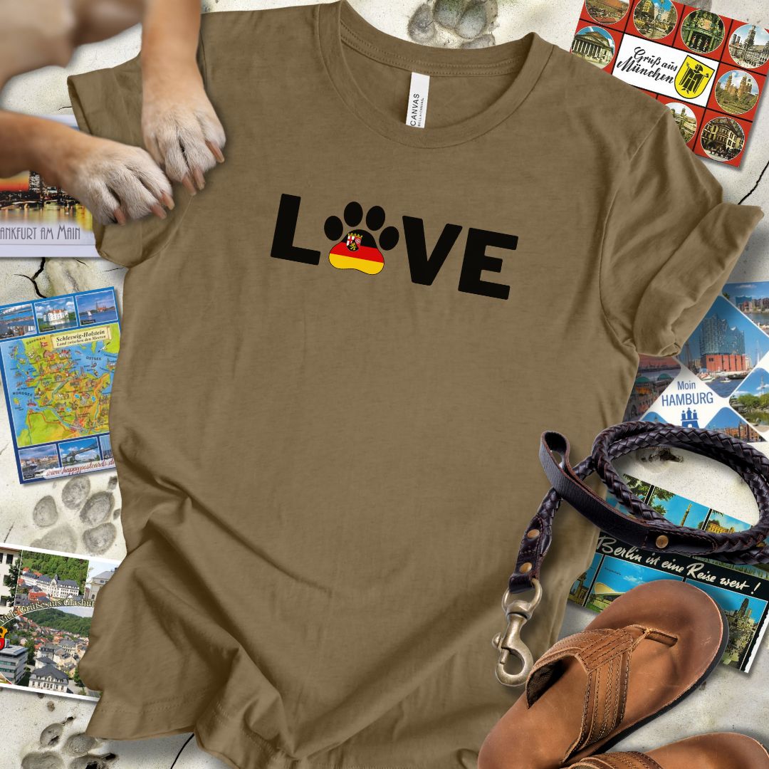 Love Pfote - Rheinland-Pfalz - T-Shirt Unisex Slim Fit