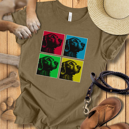 Pop Art Golden Retriever - T-Shirt Unisex Modern Fit - Weich & Leicht