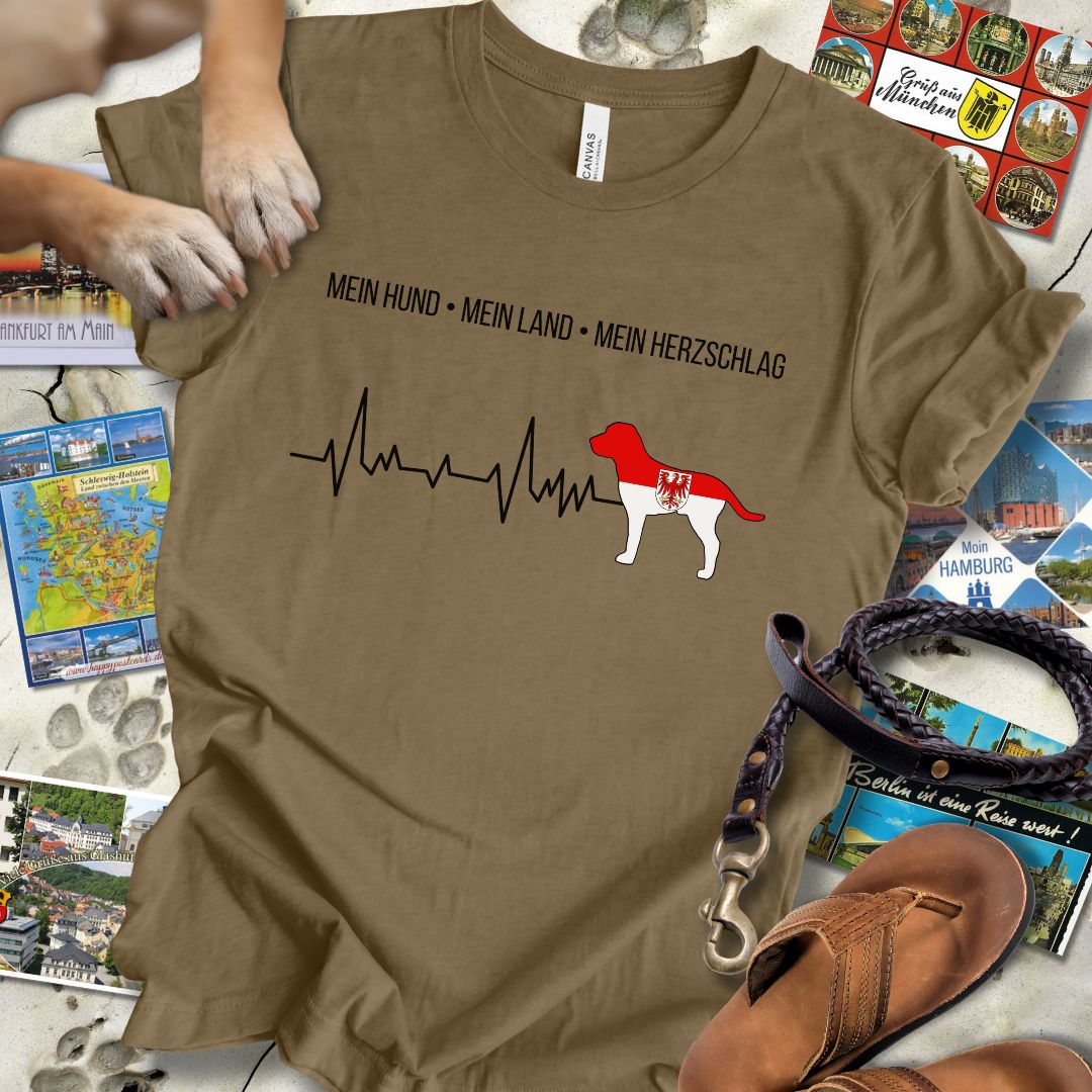 Mein Hund, Mein Land, Mein Herzschlag - Brandenburg - T-Shirt Unisex Slim Fit
