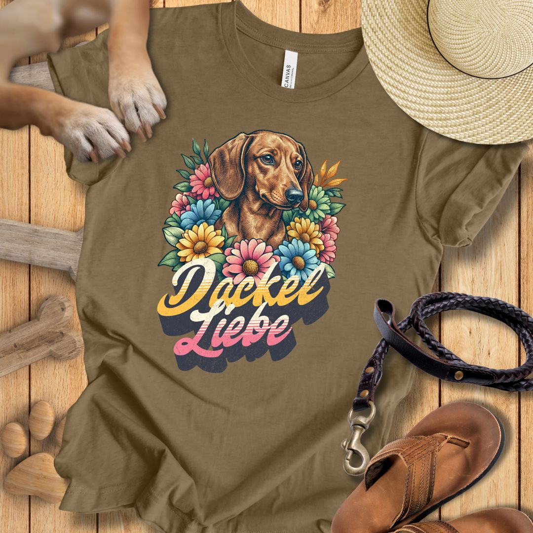 Dackel Liebe Retro - T-Shirt Unisex Modern Fit - Weich & Leicht