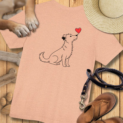 Herzenshunde - Unikat auf vier Pfoten - Vorne & Hinten - T-Shirt Unisex Modern Fit - Weich & Leicht