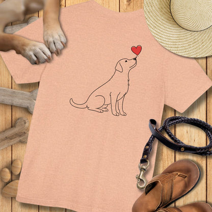 Herzenshunde - Labrador - Vorne & Hinten - T-Shirt Unisex Modern Fit - Weich & Leicht