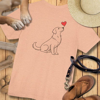Herzenshunde - Golden Retriever - Vorne & Hinten - T-Shirt Unisex Modern Fit - Weich & Leicht